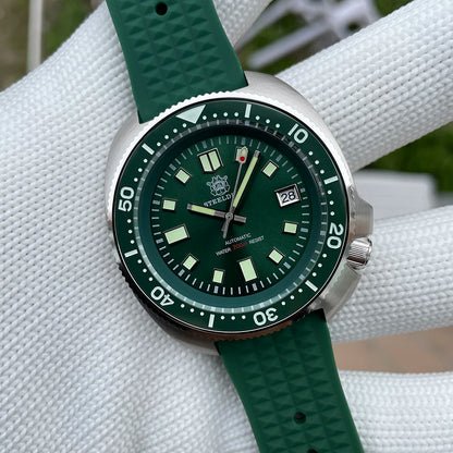 SD1970 STEELDIVE Brand 44MM Sapphire Glass with Transparent AR Coating Cermaic Bezel NH35 Movement Automatic Dive Watch Turtle