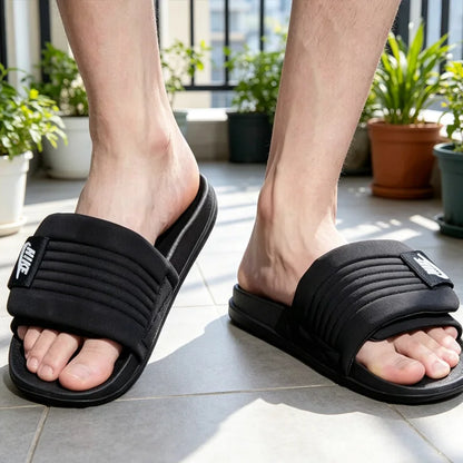 Nike Men Slide Slippers, Soft Cushion Non-slip Quick Dry Casual Indoor Outdoor Beach Shower Slippers DQ9624-001