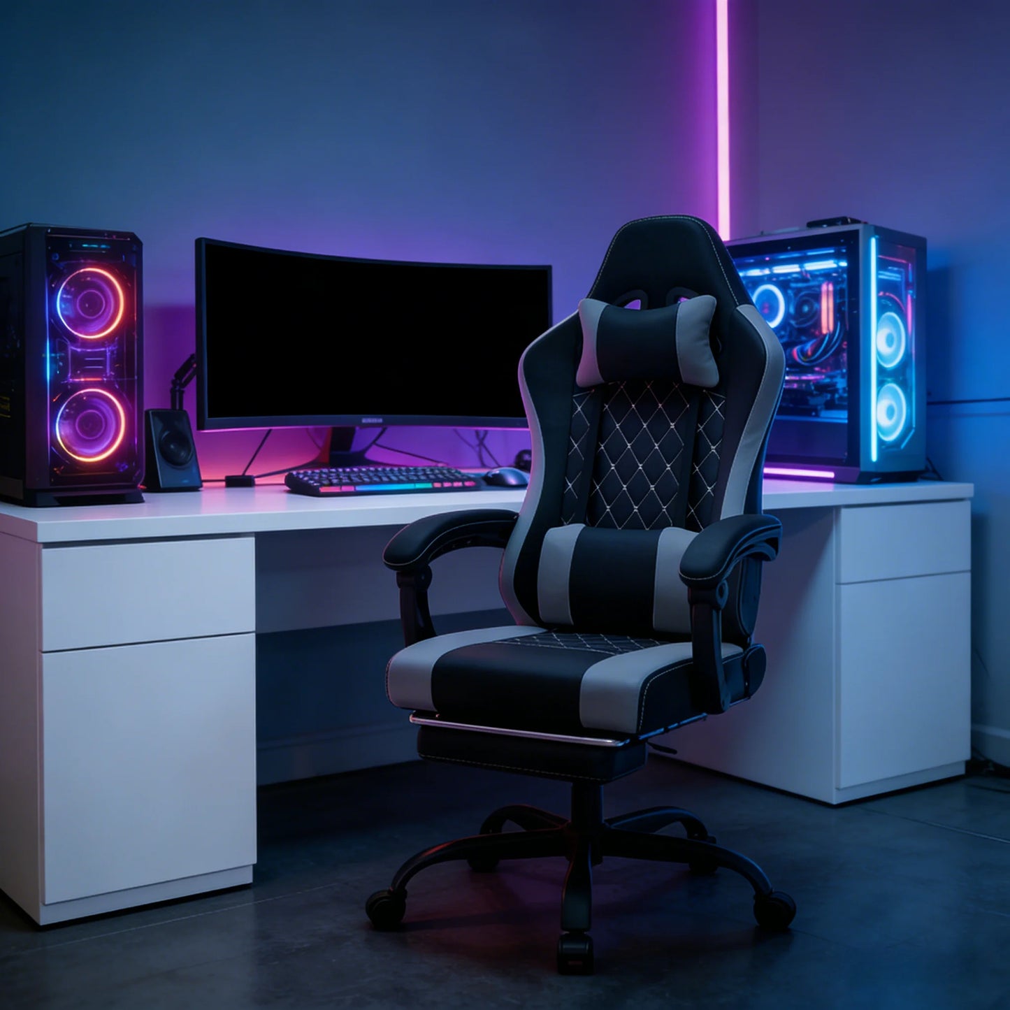 Swivel office chair, ergonomic computer chair, massage gaming chair (office chair only)