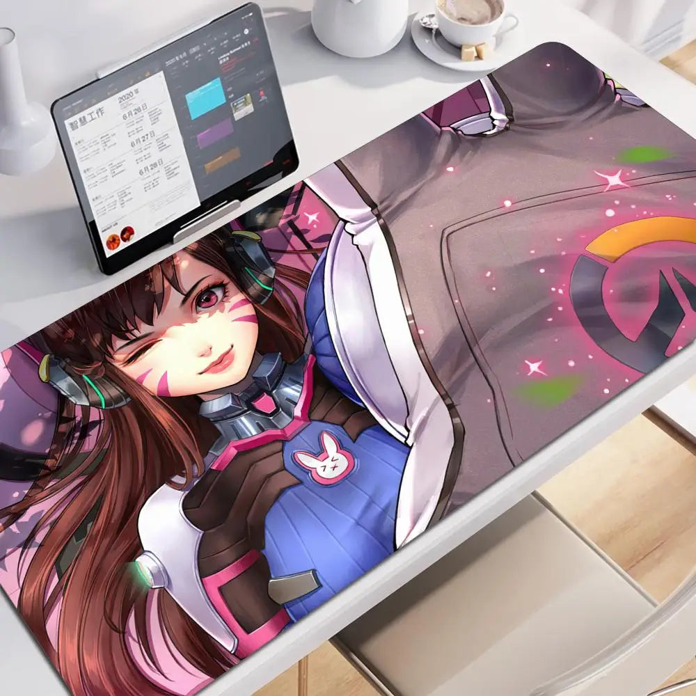 Anime Gaming Girl Overwatch Large Mouse Pad 900x400 Laptop Office Rubber Soft Desk Mat Computer Keyboard HD Print Mousepad XXL