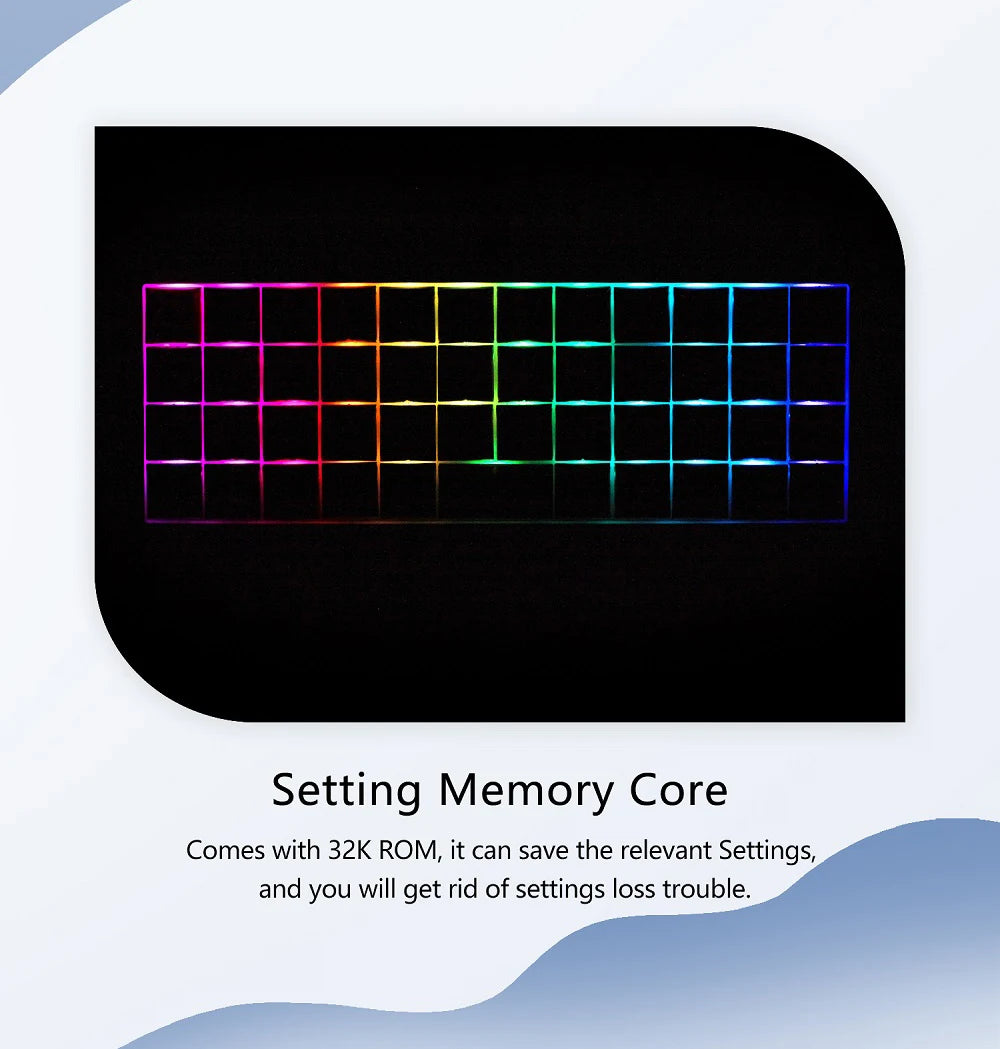 CSTC40 40 RGB 40% Hot Swappable Mechanical Keyboard PCB Programmed VIA VIAL software Macro Firmware RGB Switch Type C Planck