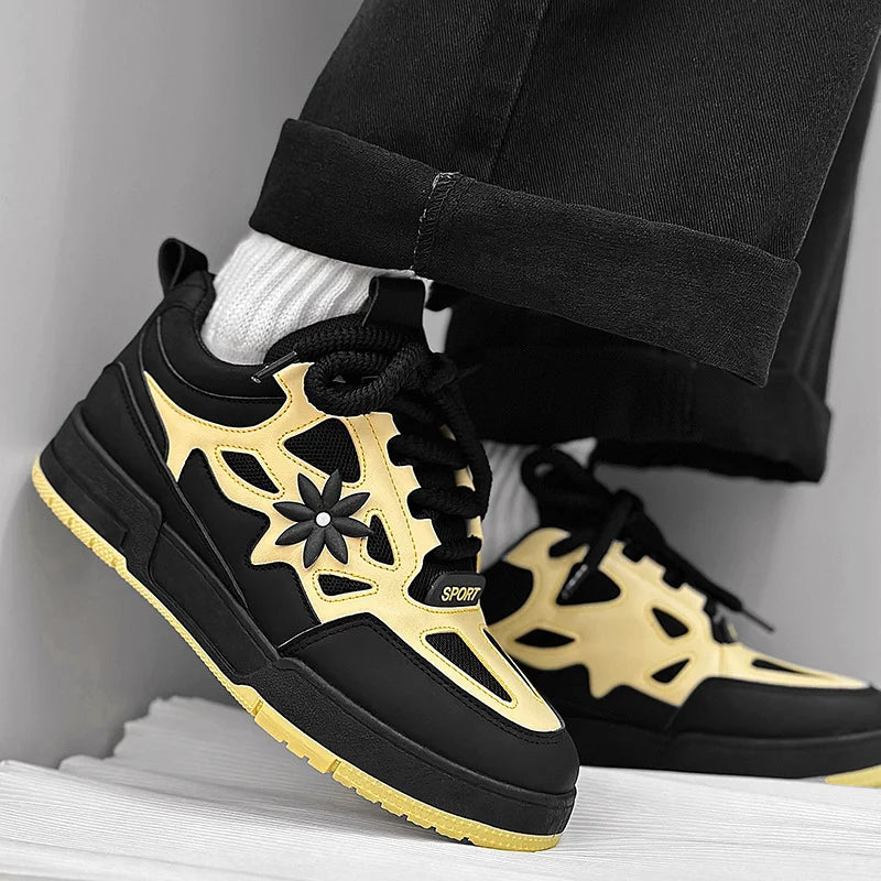 Zapatillas de moda para hombre, estilo urbano y skate, de marca de lujo, para entrenamiento, con malla transpirable, calzado casual masculino