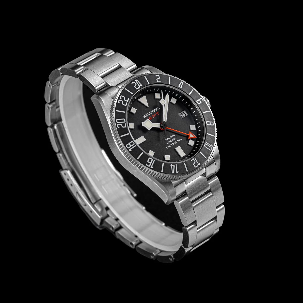 SEESTERN Titanium Diver Men of Watch GMT Automatic Mechanical Wristwatch NH34 Movement Sapphire Crystal 200M Waterproof Lume New