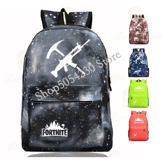 Fortnite Children’s Backpack with Large Capacity, Bolsa Escolar, High Quality Waterproof Rucksack for Men and Women, Victory Game Stationery Kid Backpack