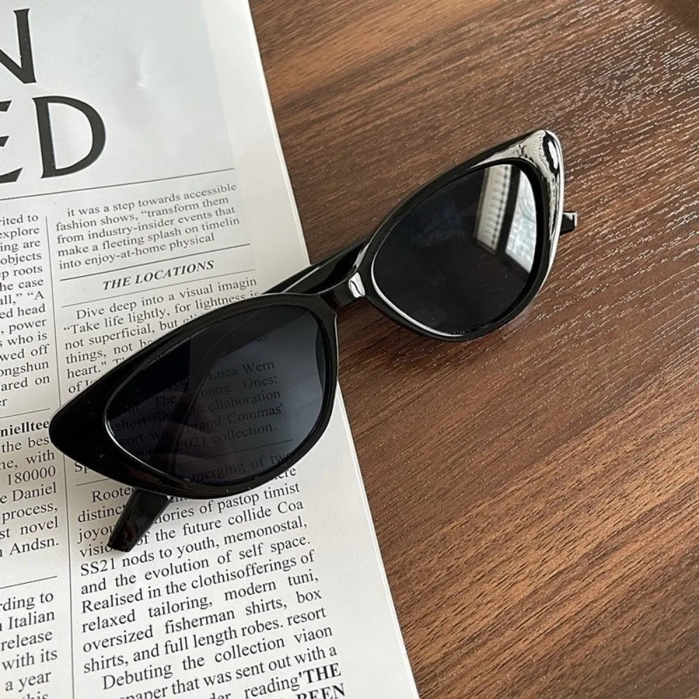 Korean Fashion Cat Eye Sunglasses Women Men Retro Style  Eyewear