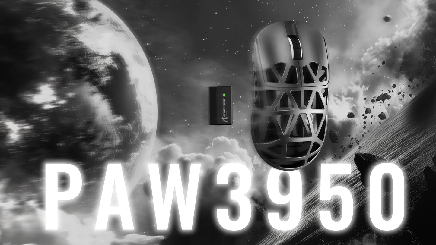 ATTACK SHARK R2 Magnesium Alloy PAW3950 Gaming Mouse, Tri-mode, 8000hz, 42000 DPI, 45g Ultralight, 100M Clicks Microswitches