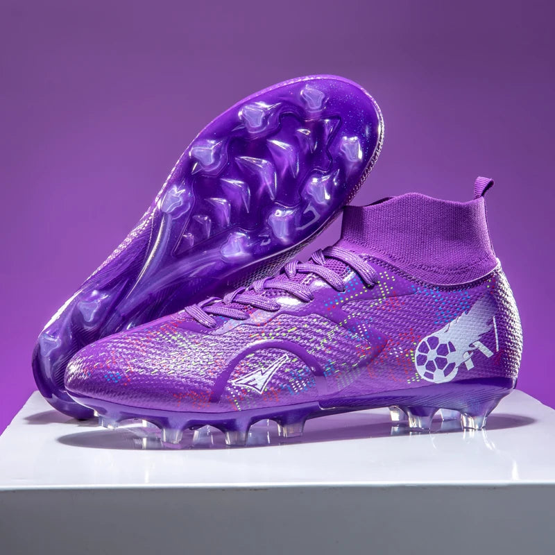 New Men Football Boots Training Soccer Shoes Breathable Grass Cleats Match Long Spikes Indoor Sneakers Ultralight Drop Shipping
