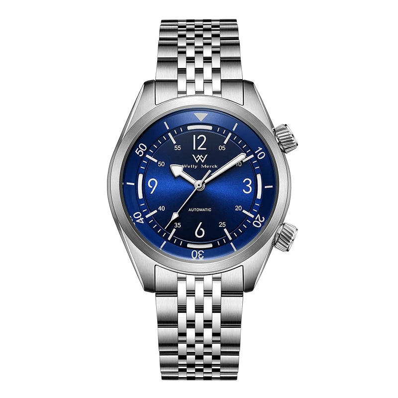 WM Watch Automatic Mechanical Watches Water Resistant Classic Casual Business Man Watch Welly Merck WM089M
