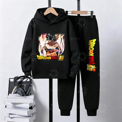 Produit gaming premium Fraquane Kids Dragon Ball Camo Goku Printed Hoodie Set Casual Loose Comfortable Long Sleeve Sweatshirt Pants 2 Piece Outfits for Boys