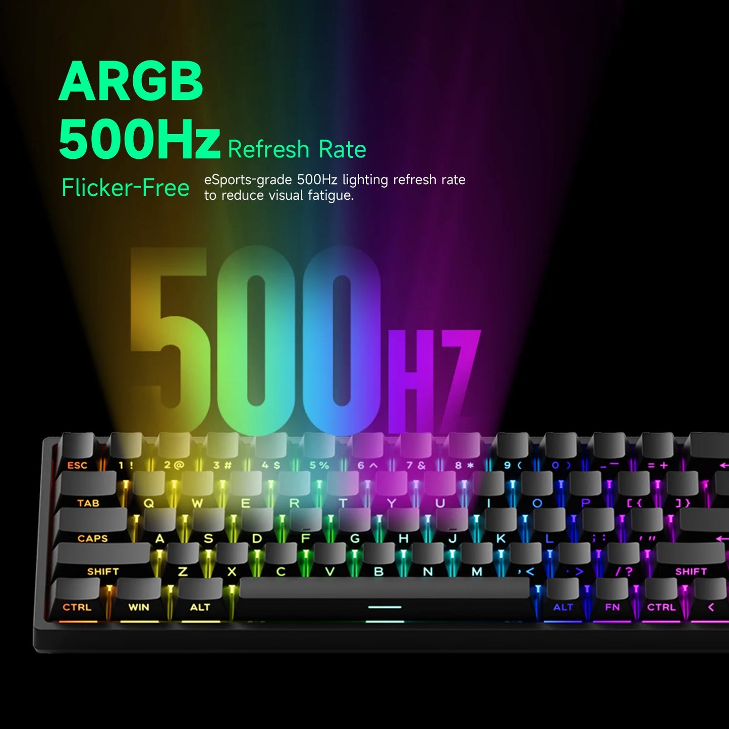 Akko MonsGeek FUN68 HE Magnetic Keyboard 65% Rapid Trigger 0.005mm 8000Hz ARGB USB/Wireless Gaming Custom Keyboard for Gamer