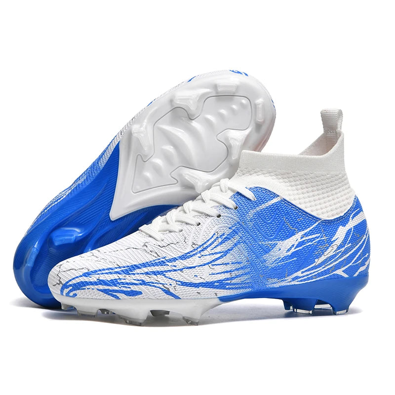 Chaussures de football à crampons FG pour terrain ferme, coupe basse, à lacets, pour hommes, professionnelles, antidérapantes, résistantes à l'usure, pour entraînement sur herbe naturelle