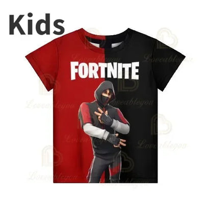T-shirt 3D Red Jade Fortnite Anime Battle Royale per uomo, donna e bambini - T-shirt Pelly, regalo di compleanno per ragazze e ragazzi