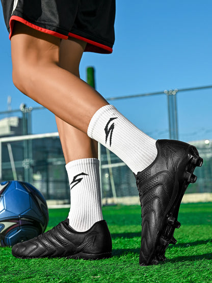 Sport Field AG/FG Soccer cleats，PU Fabric Sweat-wicking Upper，TPU Wear-resistant Sole，Sturdy Durable for Men Women Kids