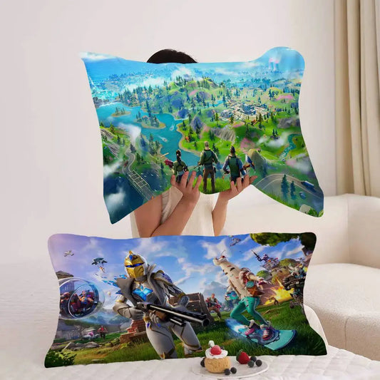 Cartoon Game F-FortniteS Made of Quick-drying Polyester Non-slip High-grade Pillow Towel Non-Slip Pillowcase Secured