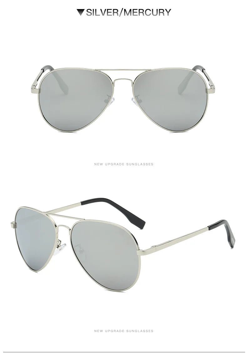 LIOUMO Hochwertige Piloten-Sonnenbrille für Herren, polarisierte Autofahrerbrille für Damen, modische Pilotenbrille, blendfreie Sonnenbrille für Herren