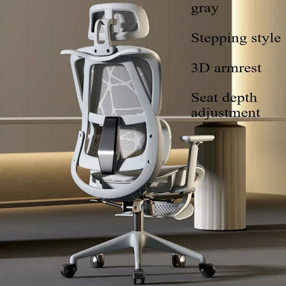 Office Chair Gaming Desk Ergonomic Computer Adjustable Armrests 3D Headrest Chair Lift Chair Back Can Tilt Back with Foo Pedals