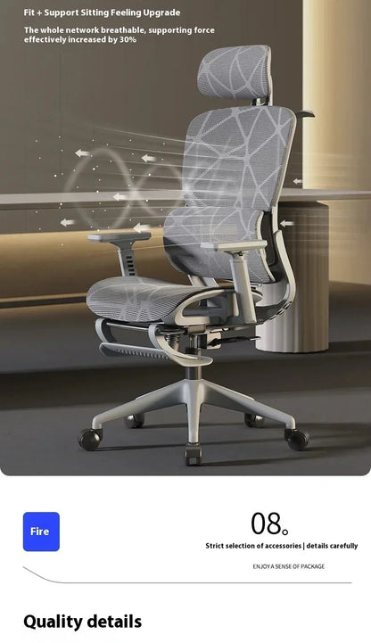 Gaming Chair Office Desk Ergonomic Computer Adjustable Armrests 3D Headrest Chair Lift Chair Back  Can Tilt Back with Foo Pedals