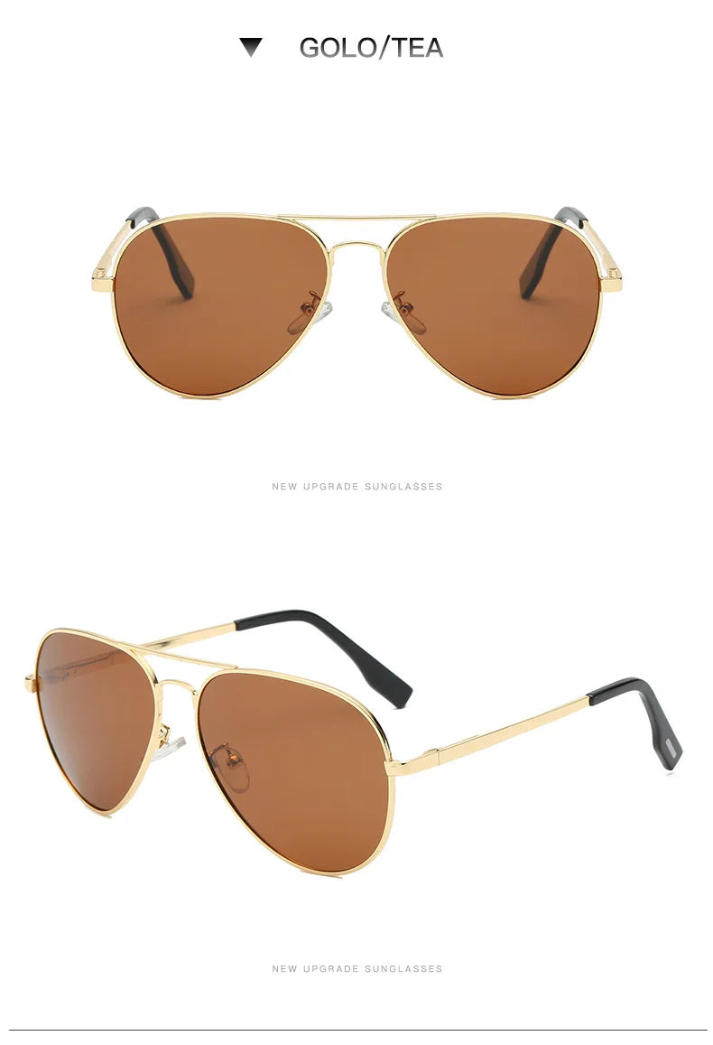 LIOUMO Hochwertige Piloten-Sonnenbrille für Herren, polarisierte Autofahrerbrille für Damen, modische Pilotenbrille, blendfreie Sonnenbrille für Herren