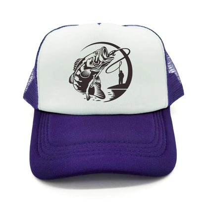 Fishing Skeleton Trucker Cap Summer Men Cool Fisherman Fishing Hat Baseball Cap Unisex Outdoor Mesh Net Caps MZ-238
