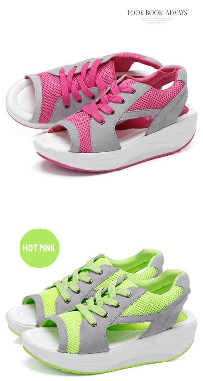 Women Sandals 2023 New Lady Platform Chunky Sandals Comfortable Women's Sandals Open Toe Casual Summer Sports Shoes