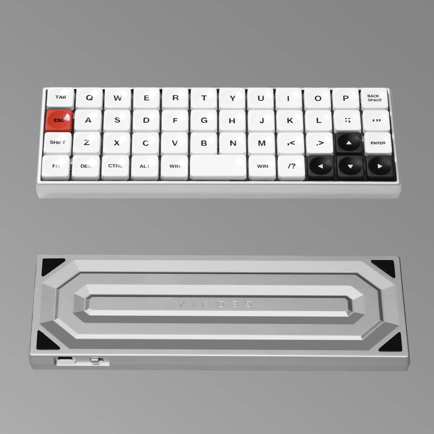 Chosfox GEONIX48 Rev.2 Low Profile Keyboard Single/Three Mode Portable Mechanical Keyboard Kit For LOW MX Switch Support QMK/VIA