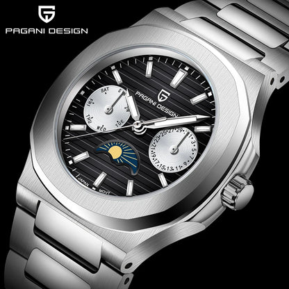 2025 New PAGANI DESIGN Women's Watch Automatic Date Luxury Quartz Watch Japan Epson VX3HA Watch Stainless Steel Waterproof Clock