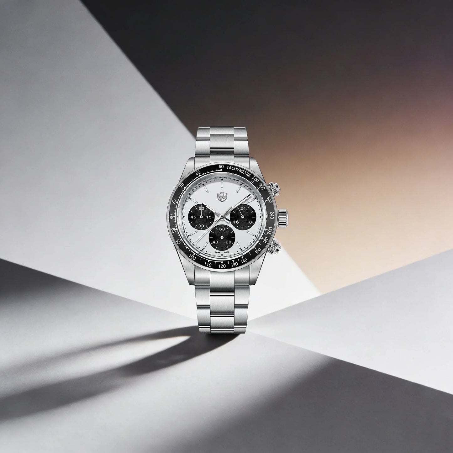 Rossitimi Casual Elegance Men Quartz Watch  Light Luxury Premium Stainless Steel Sapphire Small Three-Pin Luminous Diving Watch
