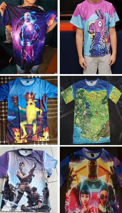T-shirt 3D Red Jade Fortnite Anime Battle Royale per uomo, donna e bambini - T-shirt Pelly, regalo di compleanno per ragazze e ragazzi