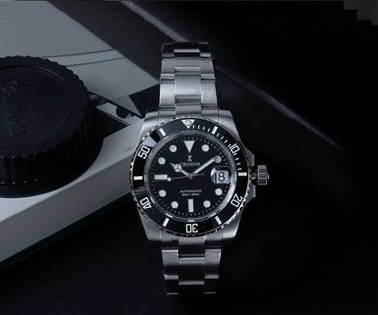 Cronos New 40mm Diver Men's Watches Luxury Miyota9015 Automatic Mechanical Watch Sapphire Crystal Waterproof 200m Adjustable Clasp L6045