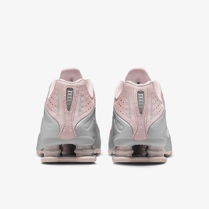 Nike Shox R4 Women's Running Shoes Low-Top Casual Comfort Breathable Wear-Resistant Support White Sail Crimson AR3565-103