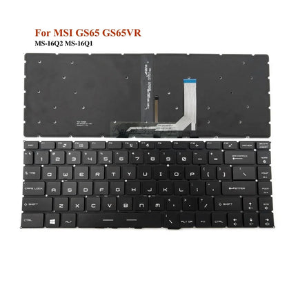 US/UI Backlit Keyboard For MSI GF63 8RC 8RD MS-16R1 MS-16R4 GF65 Thin 9SD 9SE 10SD 10SE MS-16W1 Laptop Replacement Keyboards