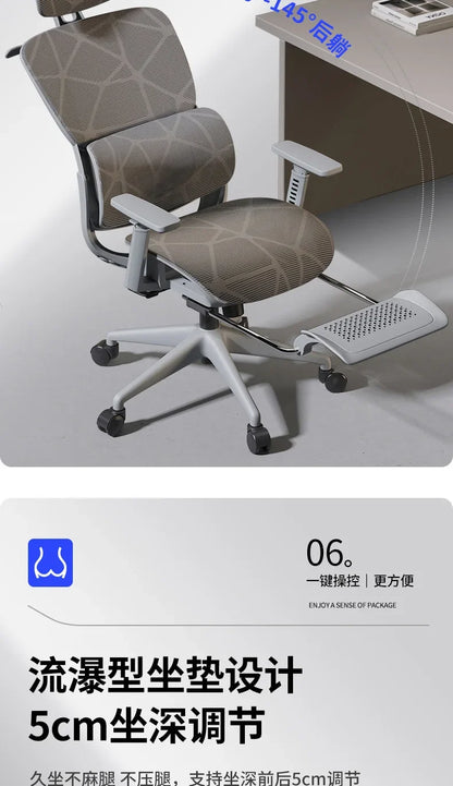 Ergonomic Recliner Chairs Gaming Computer Office Chair Free Delivery Wheels Foot Rest Comfortable Silla De Oficina Furniture