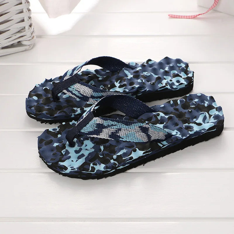 Pantoufles d'intérieur décontractées pour hommes, tongs, sandales de plage, diapositives plates coordonnantes, chaussures de maison, été