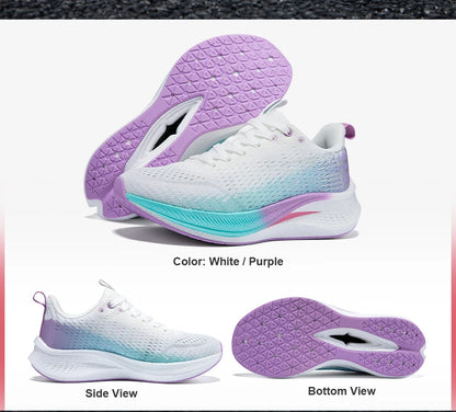 Baasploa Men Running Shoes Professional Training Women Carbon Plate Mesh Breathable Sneakers Male Lightweight Unisex Sport Shoes
