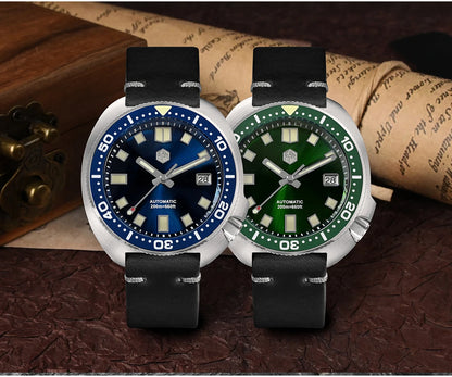 San Martin Turtle Men Diver Watch 44mm NH35 Automatic Mechanical Wristwatch Sapphire Waterproof 200m Luminous Relojes SN0047