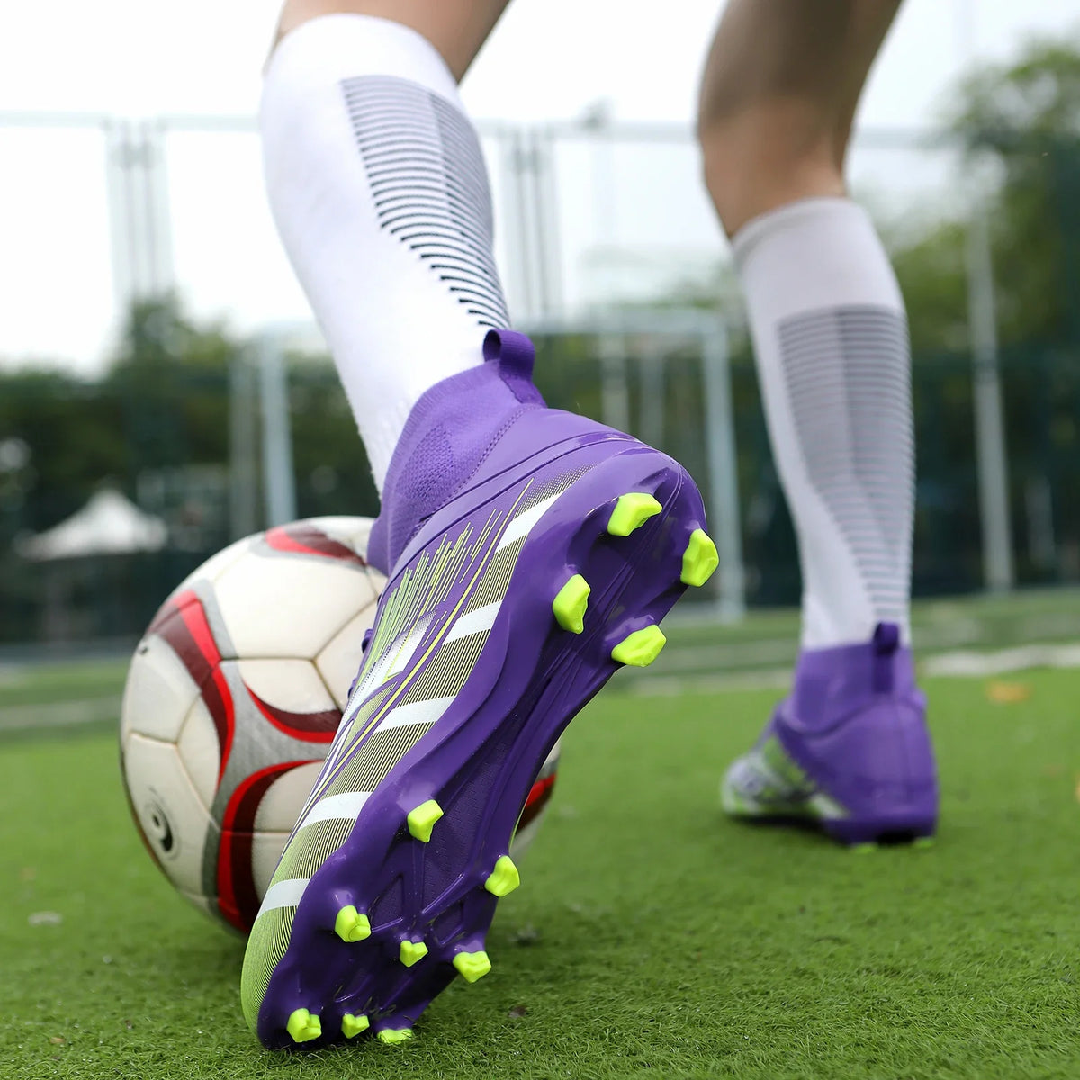 Nouvelles chaussures de football pour hommes, antidérapantes, à la cheville, chaussures de sport TF/FG, chaussures de football professionnelles pour garçons, baskets unisexes confortables