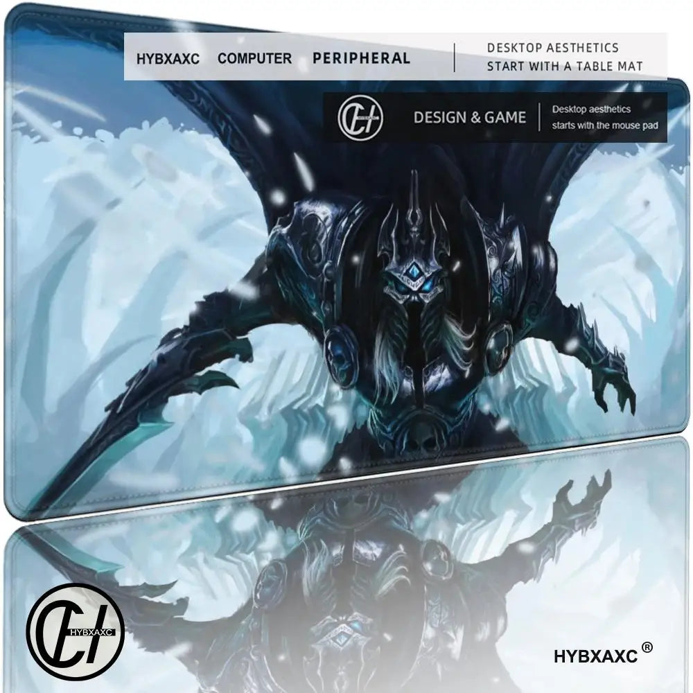 XXL Gaming Accessories Gamer Keyboard Desk Mat Non-Slip World of Warcraft Lich King Laptop Notebook Mousepad Mouse Mats HYBXAXC