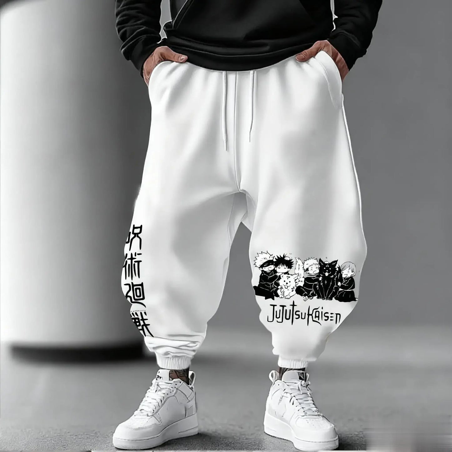 Pantalones jogger para hombre Jujutsu Kaisen, pantalones deportivos holgados informales con estampado de anime japonés, streetwear gráfico, pantalones hip hop, ropa Y2K