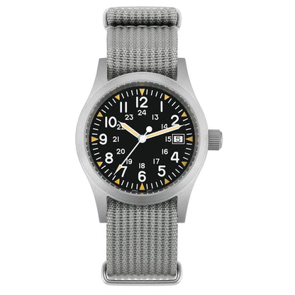 Militado ML05 Ronda 515 Movement Field Watches Domed Sapphire Crystal With High Clear AR Coating Wristwatch 38mm Vintage Watches