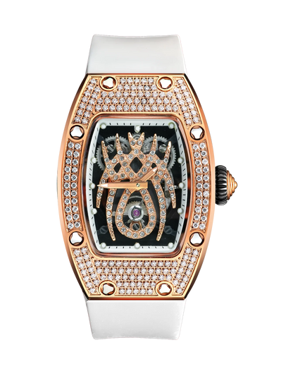 HANBORO Spider Collection Spider Ruby and Diamond Crafted Luminous Full Diamonds Luxury Women's Watch