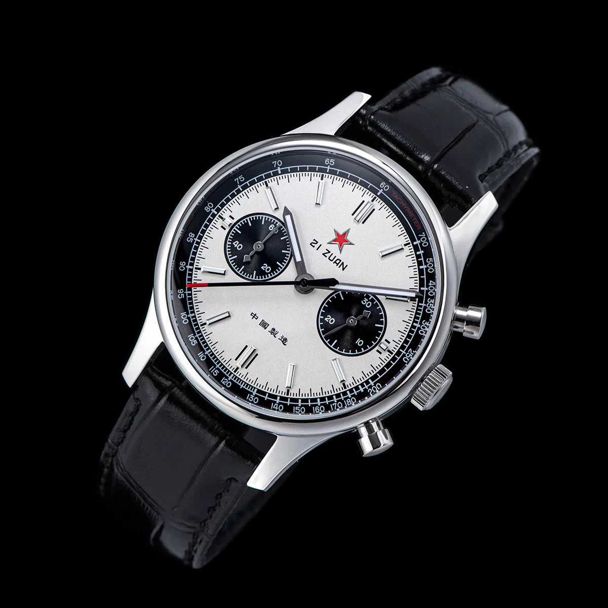1963 Panda Pilot Chronograph Watch Men 40mm Air Force Sapphire Senior  ST1901 Mechanical Wristwatches Retro Clock Reloj Hombre