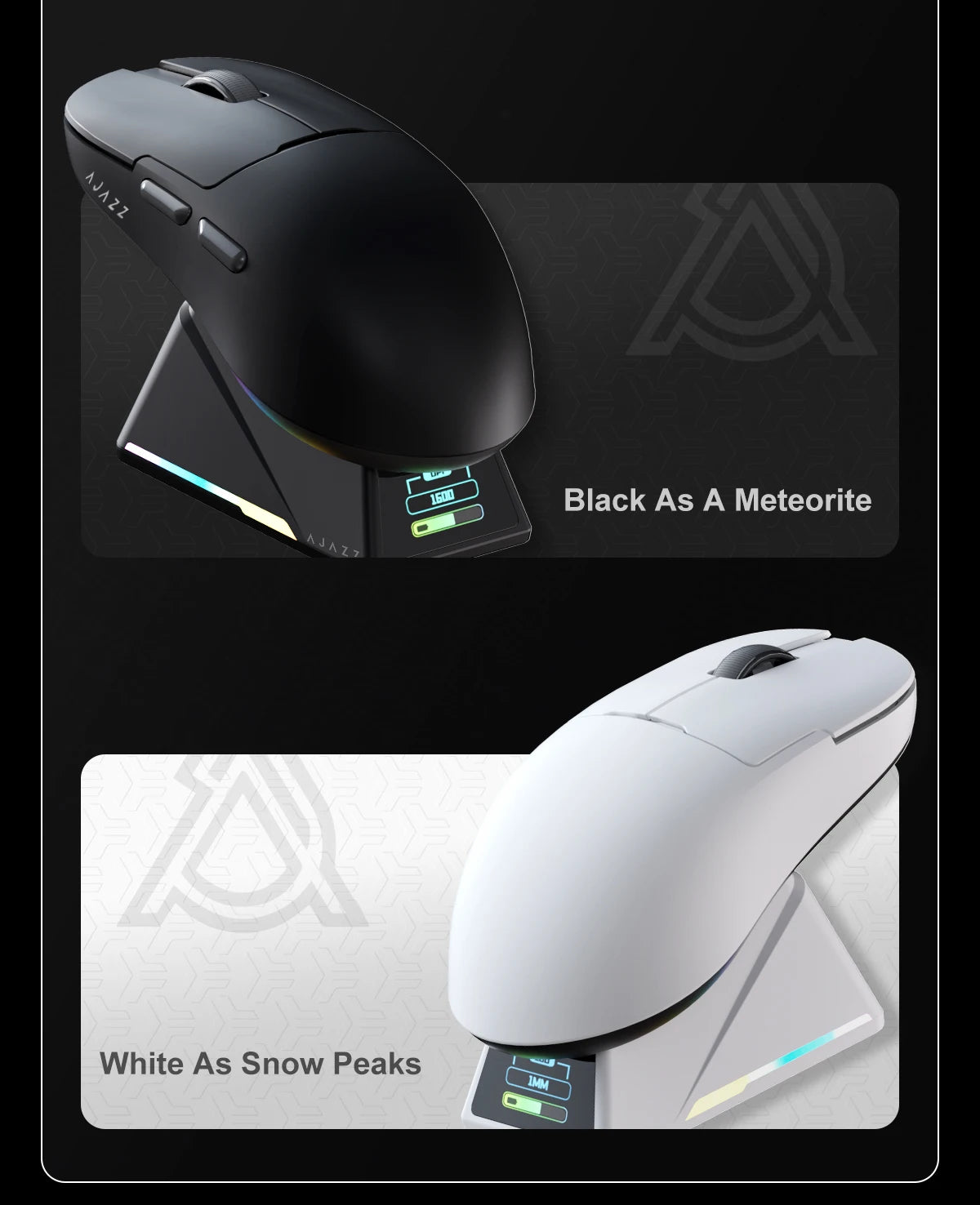 AJAZZ AJ159 APEX/AJ159PRO Wireless Gamer Mouse with RGB Magnetic Charging Base Lightweight  AJ159P Gaming Mouse for PC Laptop