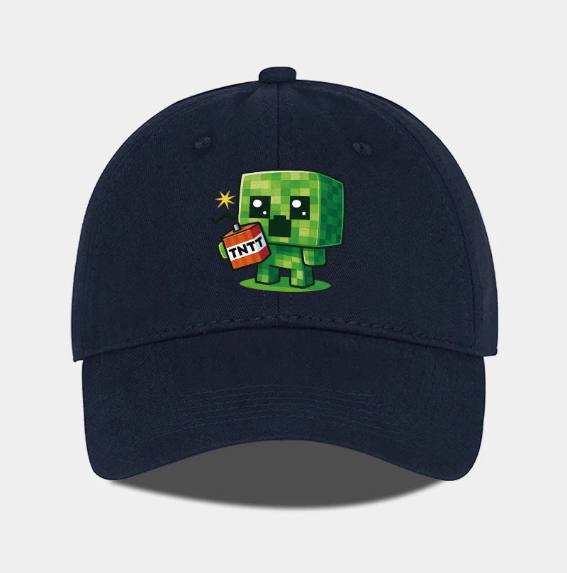 1 Creeper Pattern Baseball Cap | Unisex Hip-Hop Cap, lightweight and form-fitting, perfect for travel and casual wear year-round