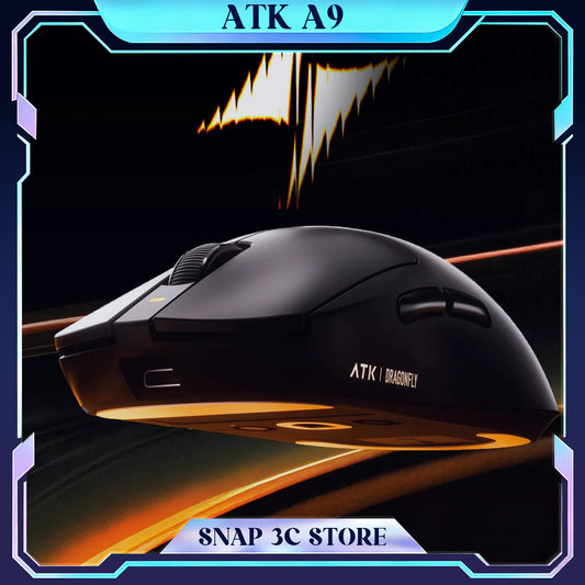 ATK A9 Wireless Gaming Mouse NearLink Technology Ergonomic PAW3395 Tri-Mode Bluetooth Low Latency Esports Mice PC