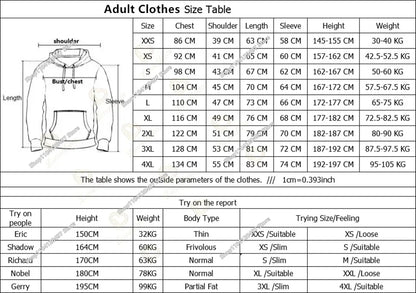 Children's Fortnite Anime Hoodie Men's Streetwear Hip-Hop Sportswear Casual Loose Fit Sweatshirt Outdoor Fashion