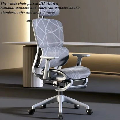 Office Chair Gaming Desk Ergonomic Computer Adjustable Armrests 3D Headrest Chair Lift Chair Back Can Tilt Back with Foo Pedals