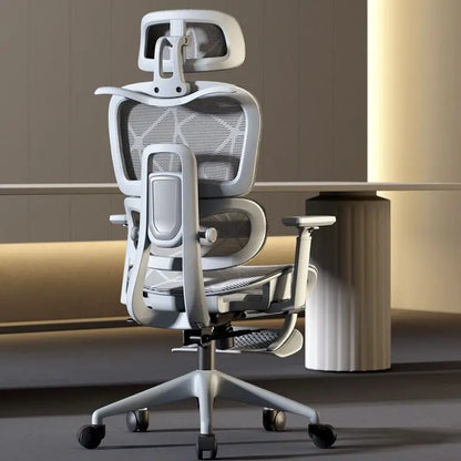 Breathable Ergonomic Office Computer Chair Reclining Gaming Chair  Comfort Lumbar Support  Long Sitting Adjustable Swivel Design