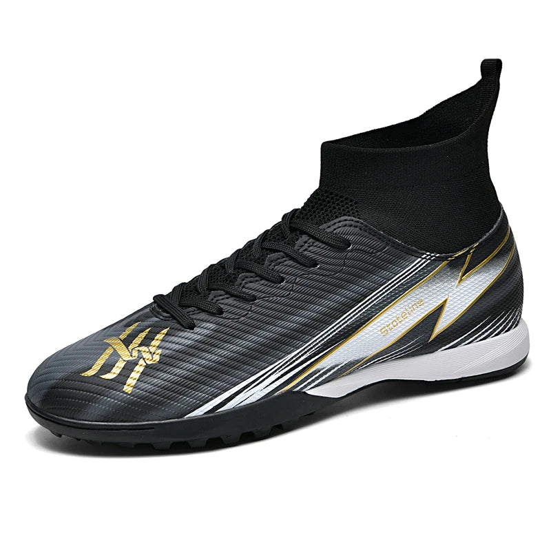 Nouvelles chaussures de football pour hommes, chaussures de match montantes, chaussures de futsal de haute qualité, chaussures de football d'intérieur antidérapantes, baskets d'extérieur, crampons pour gazon, meilleures v