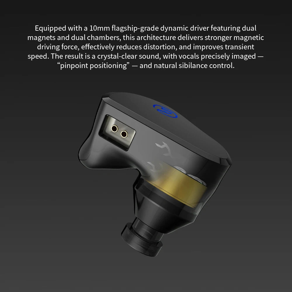 CVJ X R2E3 Medusa  Dynamic Driver In-Ear Earphone Dual Layer Acoustic Design Venting System Perfect for Audiophiles Unleash