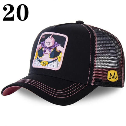 Dragon Ball DRAGONBALL sieťovaná čiapka, kreslená sieťovaná čiapka, pánska a dámska bejzbalová čiapka, módna čiapka s nášivkou, trucker čiapka